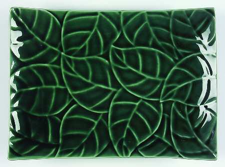 Jade Leaves 13" Rectangular Serving Platter