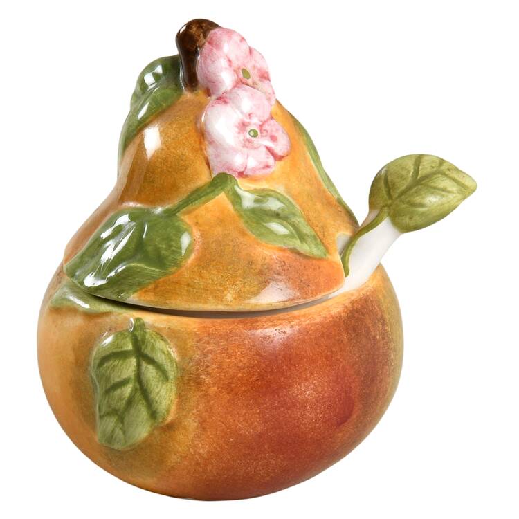Pomona Countertop Figural Jam/Jelly and Lid with Spoon