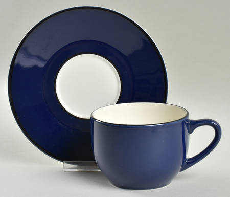 Spa Cobalt (Coupe) Footed Cup & Saucer Set