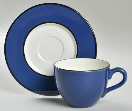 Spa Cobalt (Coupe) Flat Cup & Saucer Set