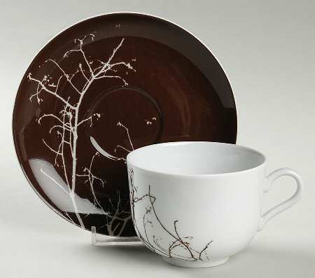 Tree Flat Cup & Saucer Set