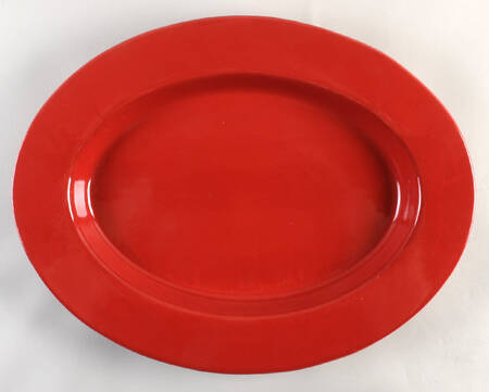 Red 18" Oval Serving Platter
