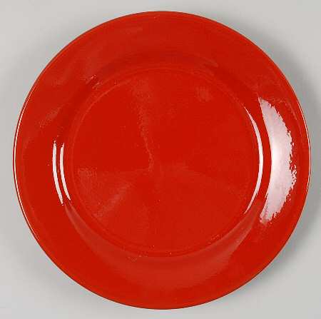 Red Salad Plate
