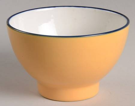 Spa Orange (Blue Trim and Verge) 4" All Purpose Bowl