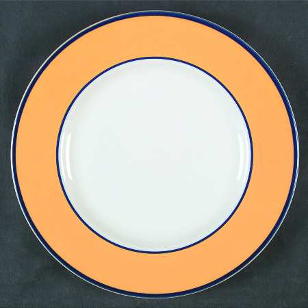 Spa Orange (Blue Trim and Verge) Salad Plate