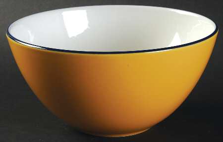 Spa Orange (Blue Trim and Verge) Coupe Cereal Bowl