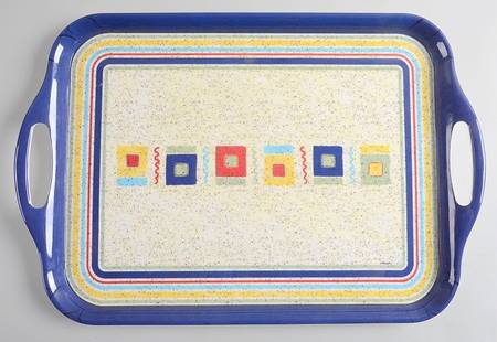 Sedona 19" Rectangular Handled Serving Melamine Tray