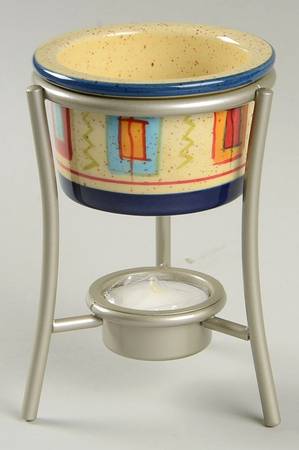 Sedona Butter Warmer W/Cup & Metal Stand by Pfaltzgraff