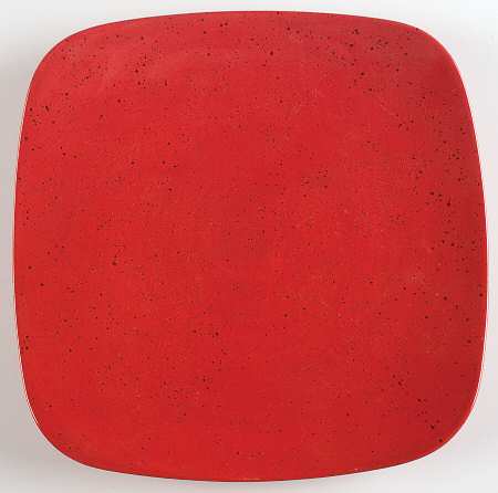 Sedona Solid Red Square Dinner Plate