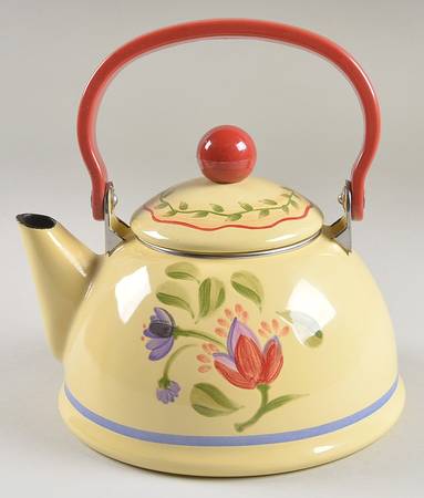 Napoli (Stoneware) Metal Kettle & Lid