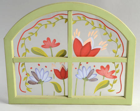 Napoli (Stoneware) Arched Decorative Handpainted Window