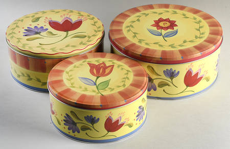 Napoli (Stoneware) (Set of 3) Nested Storage Tins