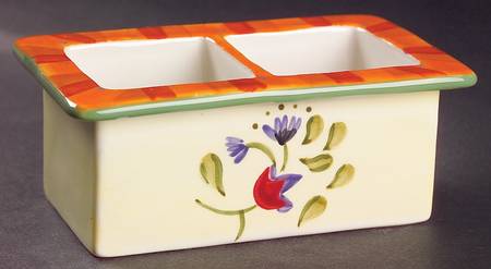 Napoli (Stoneware) Divided Sweetener Holder by Pfaltzgraff