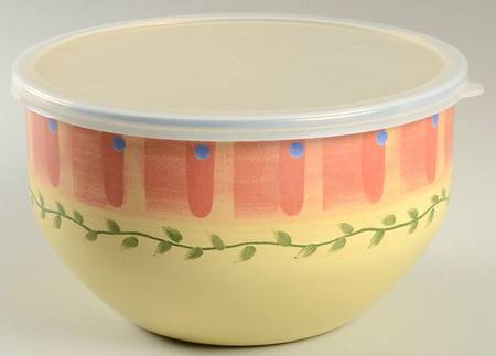 Napoli (Stoneware) 7" Metal Mixing Bowl & Plastic Lid