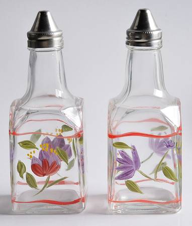 Napoli (Stoneware) Glassware Oil Cruet/Shaker with Metal  Lid