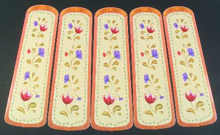 Napoli (Stoneware) Package of 5 Fan Blade Appliques