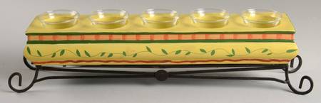 Napoli (Stoneware) Five Light Linear Centerpiece