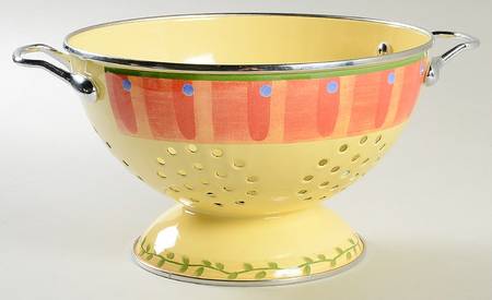 Napoli (Stoneware) 3 Quart Metal Colander by Pfaltzgraff