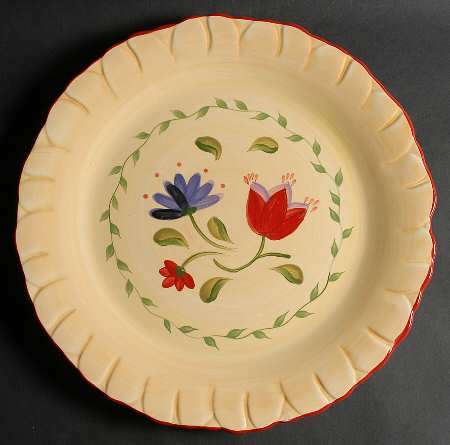 Napoli (Stoneware) 13" Flower Round Serving Platter