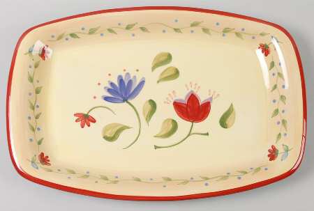 Napoli (Stoneware) 16" Rectangular Barbeque Platter by Pfaltzgraff