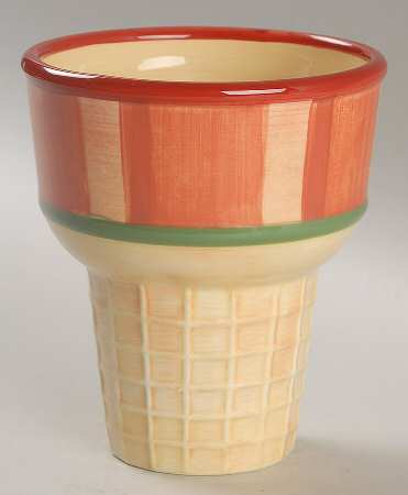 Napoli (Stoneware) Ice Cream Cone Shaped Dish