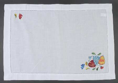 Napoli (Stoneware) Embroidered Cloth Placemat