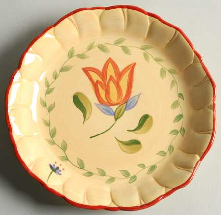 Napoli (Stoneware) 8" Flower Shape Plate