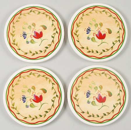 Napoli (Stoneware) Round (Thirsty) Stone Coaster - Set of 4