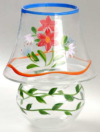 Napoli (Stoneware) (2 Piece) Glass Tea Light Lamp