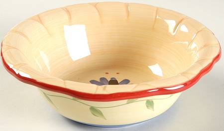 Napoli (Stoneware) Flower Shape Soup/Cereal Bowl