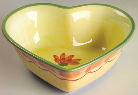 Napoli (Stoneware) 8" Heart Shaped Bowl