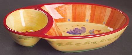 Napoli (Stoneware) Individual Chip/Dip-1 Piece by Pfaltzgraff