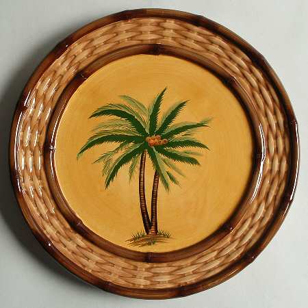 Palm Tree Dinner Plate by Pacific Rim
