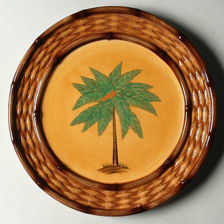 Palm Tree Dinner Plate by Pacific Rim