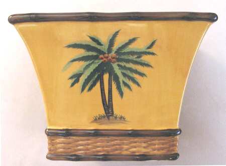 Palm Tree Square Planter
