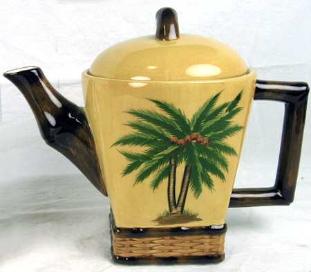 Palm Tree Teapot & Lid by Pacific Rim