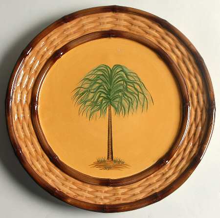 Palm Tree Dinner Plate by Pacific Rim