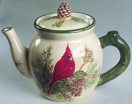 Cardinal Teapot & Lid