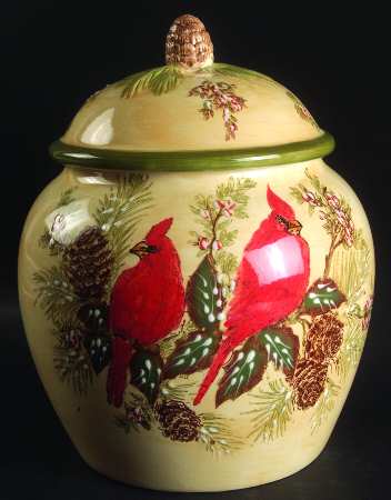 Cardinal Cookie Jar & Lid