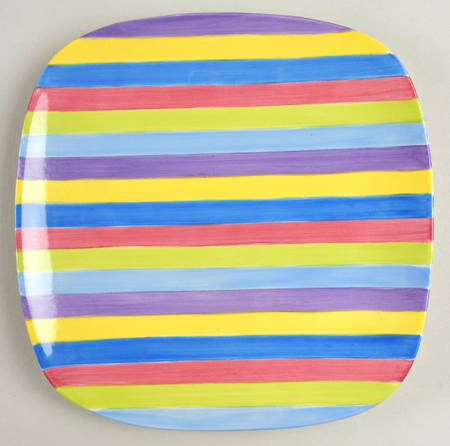 Cabana Stripe Salad Plate