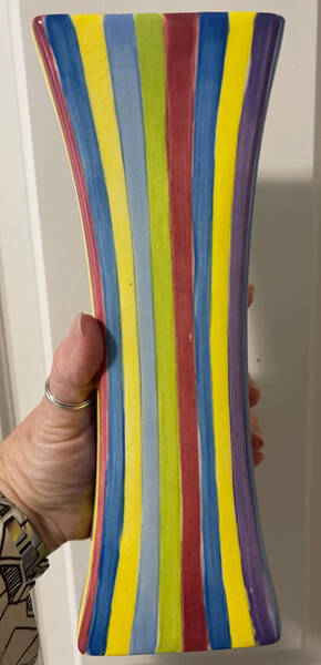 Cabana Stripe 10" Vase