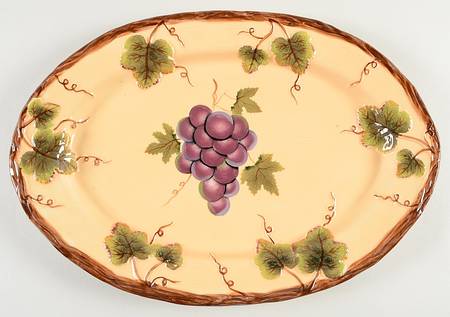 Grape 15" Oval Serving Platter