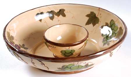 Grape (2 Piece) Chip & Dip Set by Pacific Rim