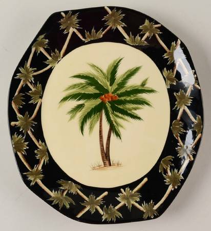 Black Palm Dinner Plate