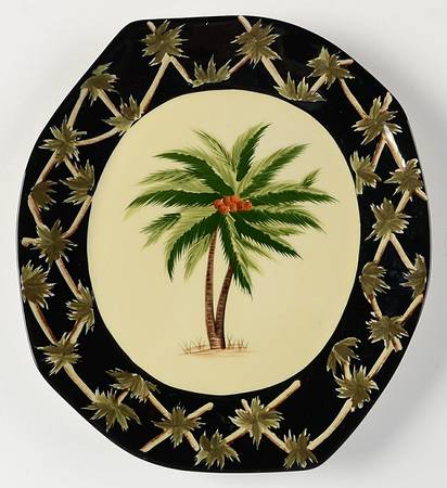 Black Palm Salad Plate