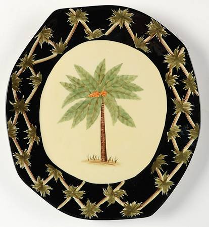 Black Palm Salad Plate