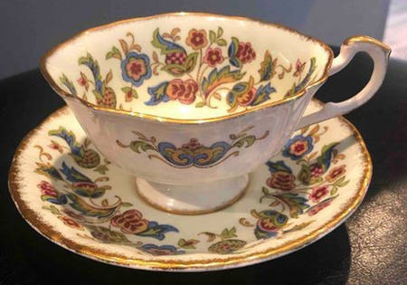 Antique Series Footed Cup & Saucer Set