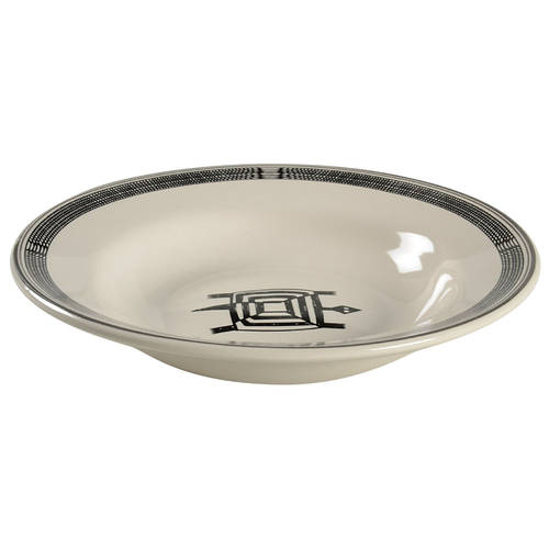 Ancient Mimbreno Black (Replica) Rim Soup Bowl