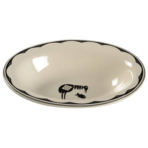 Ancient Mimbreno Black (Replica) 9" Oval Vegetable Bowl