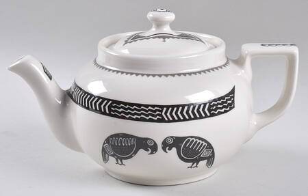 Ancient Mimbreno Black (Replica) Teapot & Lid